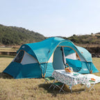 Camping Tent 10-Person-Family Tents, Parties, Music Festival Tent, Big, Easy Up, 5 Large Mesh Windows, Double Layer, 2 Room, Waterproof, Weather Resistant, 18ft x 9ft x78in