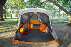Straight Wall Cabin Tents | 10 Person / 11 Person / 12 Person Large Multi Room Family Tents for Car Camping & Outdoor Adventures