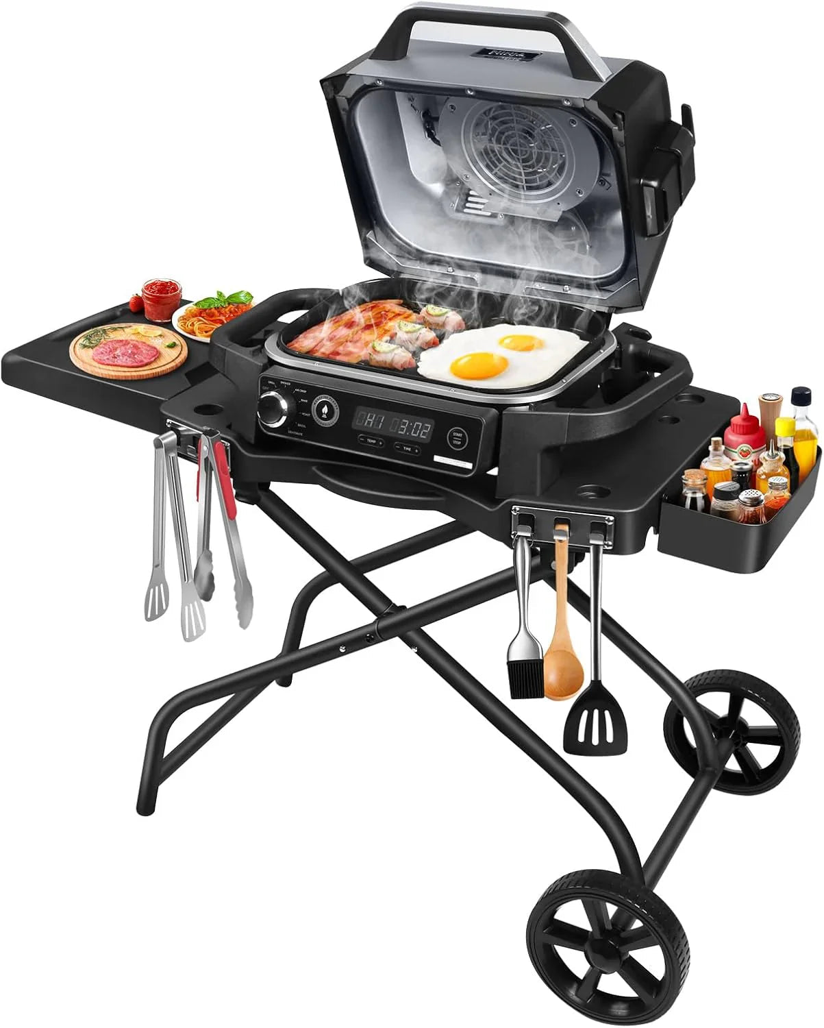 Collapsible Grill Stand for Ninja Woodfire Grill, Traeger, Pit Boss, and 22" Griddle