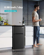 3.2 Cu.Ft Mini Fridge with Freezer – 2-Door Compact Refrigerator for Bedroom, Dorm, Office or Apartment, Silver3.2 Cu.Ft Mini Fridge with Freezer – 2-Door Compact Refrigerator for Bedroom, Dorm, Office or Apartment, Silver