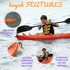 6' Youth Kayak with Paddle. Designed for Stability and Safety, It's The Perfect Choice for Young Paddlers Ready to Conquer The Water