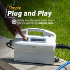 Wi-Fi Automatic Robotic Pool Vacuum Cleaner, Always Cleaning, Never Charging, with Wall Climbing Scrubber Brush, Ideal for In-Ground Pools up to 50 FT in Length