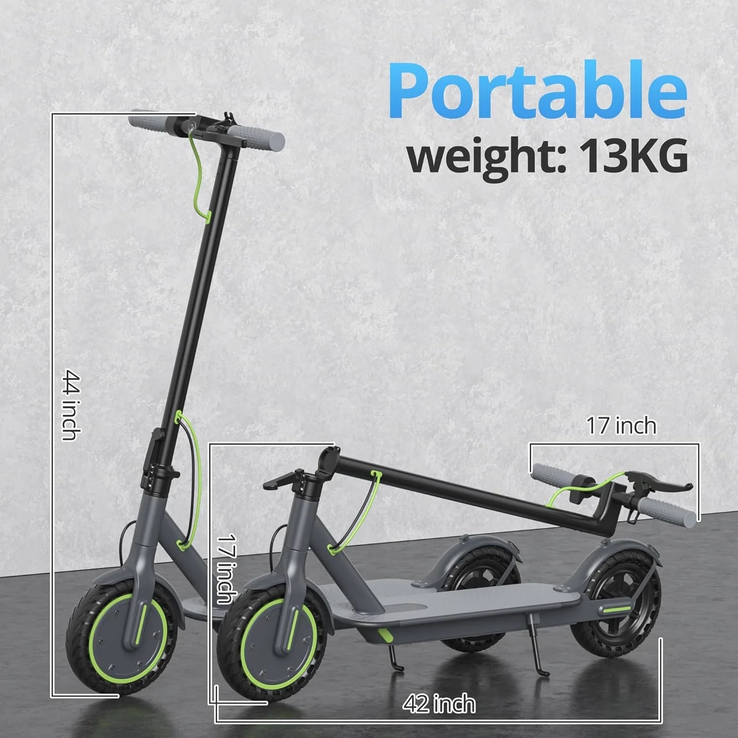 Electric Scooter - 8.5" Solid Tires, 350W Motor, Up to 19 MPH and 21-23 Miles Long-Range Portable Foldable Commuting Scooter for Adults with Double Braking System and App