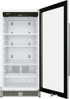 22" Wide 10.1 Cu. Ft. Commercial Beverage Merchandiser – Stainless Steel, Temp Alarm, Reversible Door