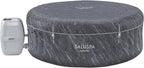 Large Round 2 to 4 Person Inflatable Hot Tub Portable Outdoor Spa with 120 AirJets and EnergySense Cover, Grey