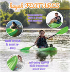 6' Youth Kayak with Paddle. Designed for Stability and Safety, It's The Perfect Choice for Young Paddlers Ready to Conquer The Water