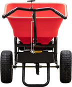 Multi-Purpose Walk Behind Push Spreader, 100 Pound Capacity, Multi Use Tool for Grass Seed, Salt, De-Icer, Fertilizer and Seeds