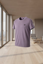 Front view of men’s oversized ice silk cotton T-shirt with loose casual fit design