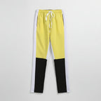 Front view of men’s skinny streetwear denim jeans with loose fit modern design