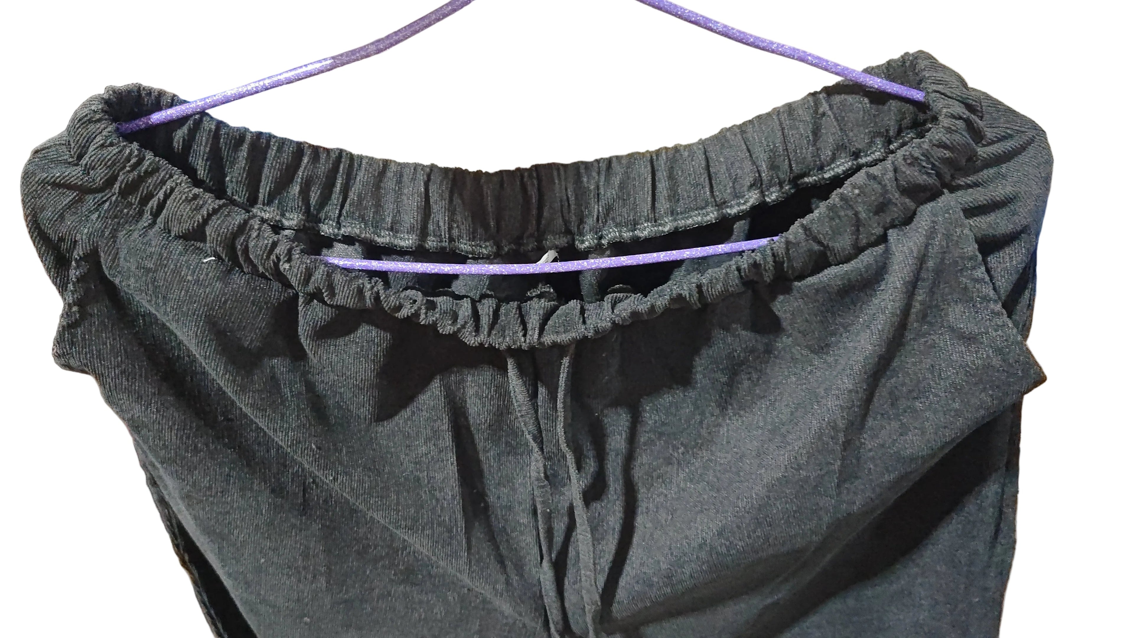 Front view of men’s winter corduroy jogger pants with simple streetwear design